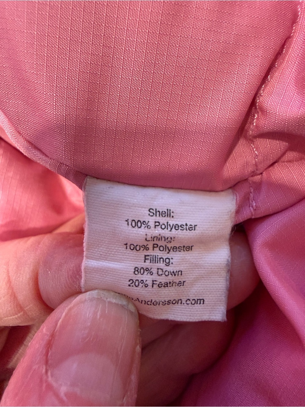 Hanna Andersson Pink Striped Reversible Puffer Jacket Down Filled 18-24 mos - Picture 3 of 6